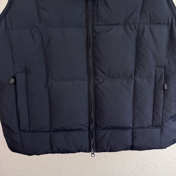 Eddie Bauer Down Vest Mens Large Classic Outdoor Warm Jacket Layer Navy Blue NEW - Picture 5 of 11